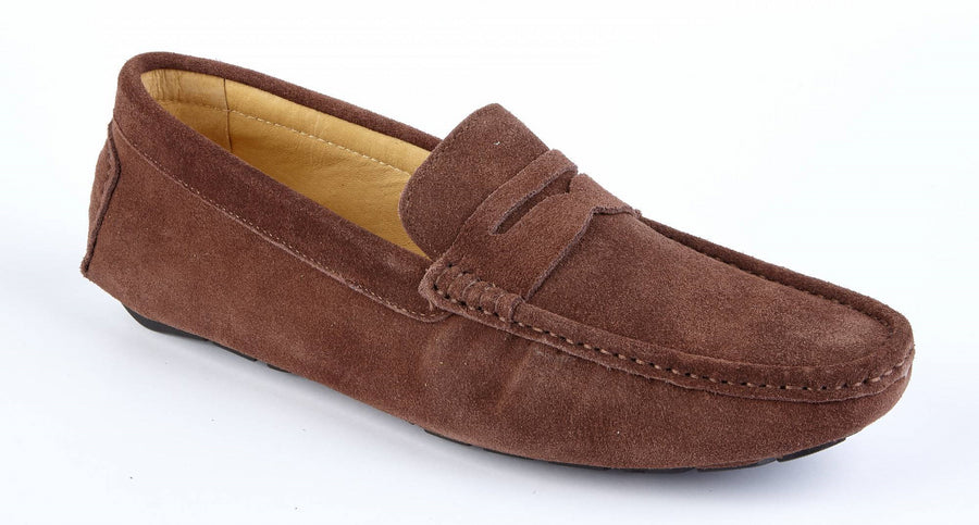 CHOCOLATE SUEDE LOAFERS