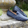 NAVY LEATHER DRIVING SHOES