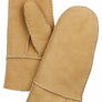 Mitaines en peau de mouton pour femme, couleur fauve