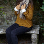 Mitaines en peau de mouton pour femme, couleur fauve