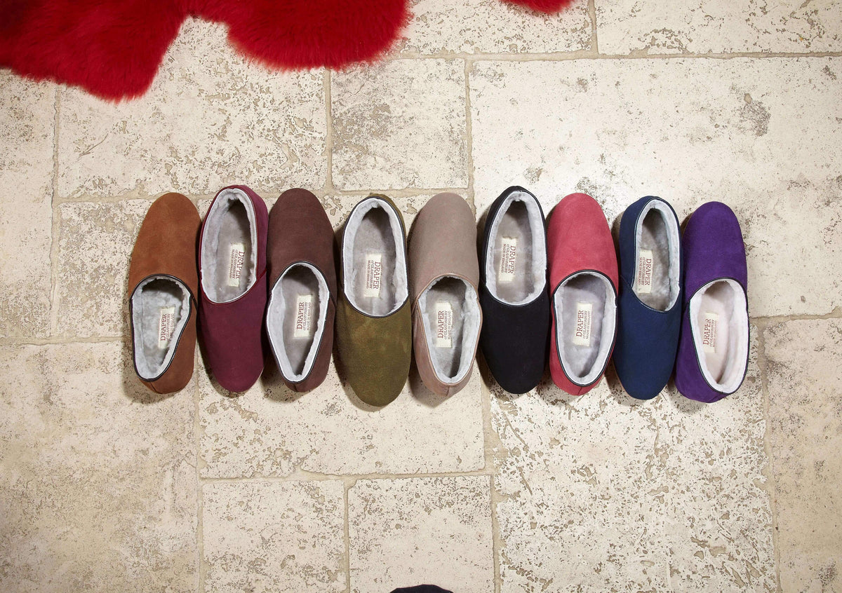Draper of Glastonbury Greg Suede Sheepskin Slippers main image 0