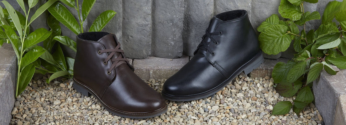 Mens Leather Boots | Sheepskin Lined Real Boots | Draper of Glastonbury