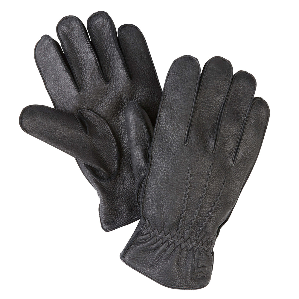 GANTS EN CUIR DE DAIM NOIR POUR HOMME