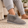 CAMILLA Damen Lammfell Bootie Hausschuhe 
