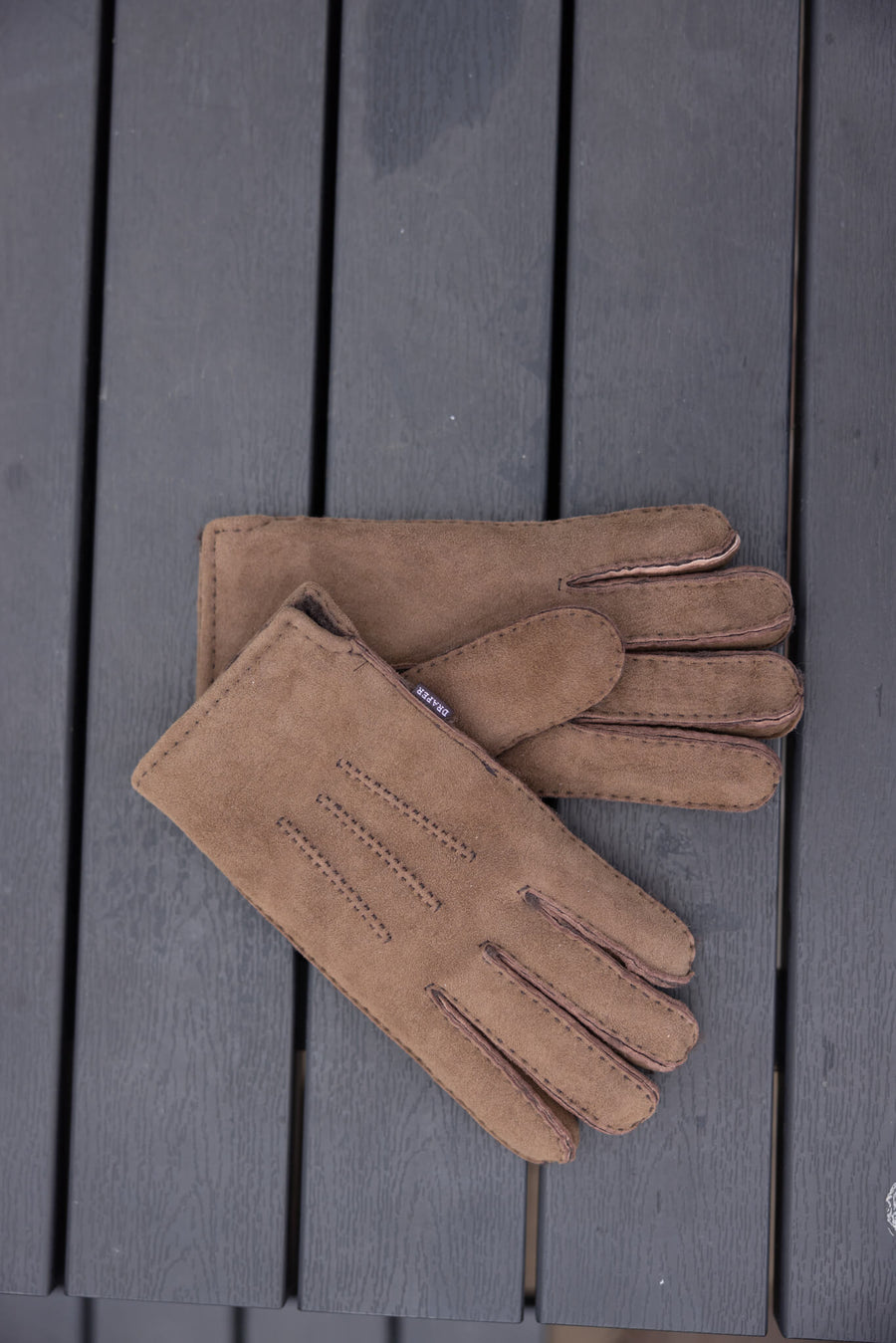 Grey sheepskin outlet gloves