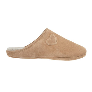 HEART Womens Sheepskin Mule Slippers