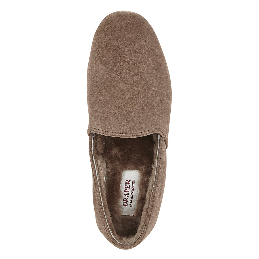 Mens suede sheepskin 2025 slippers