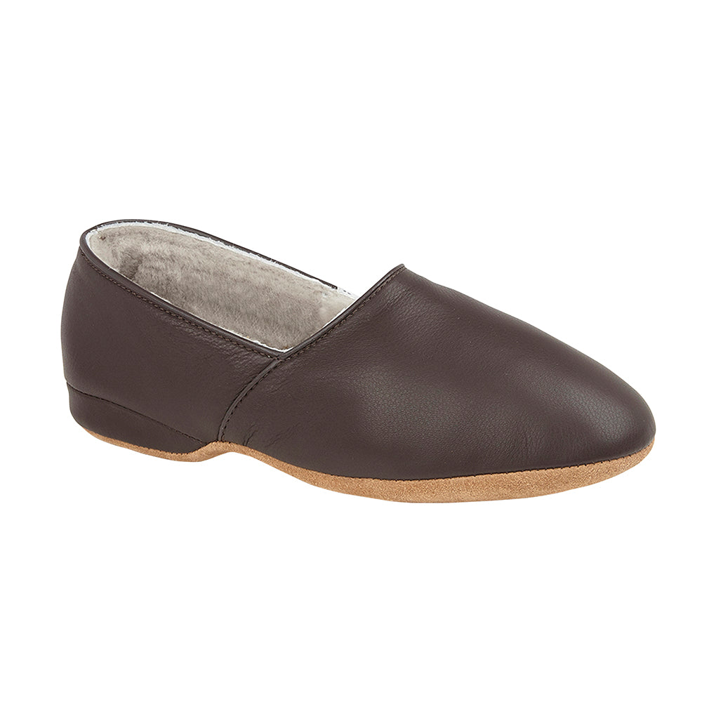 Classic Leather Slippers | Mens Leather Slip On Slippers | UK | Draper