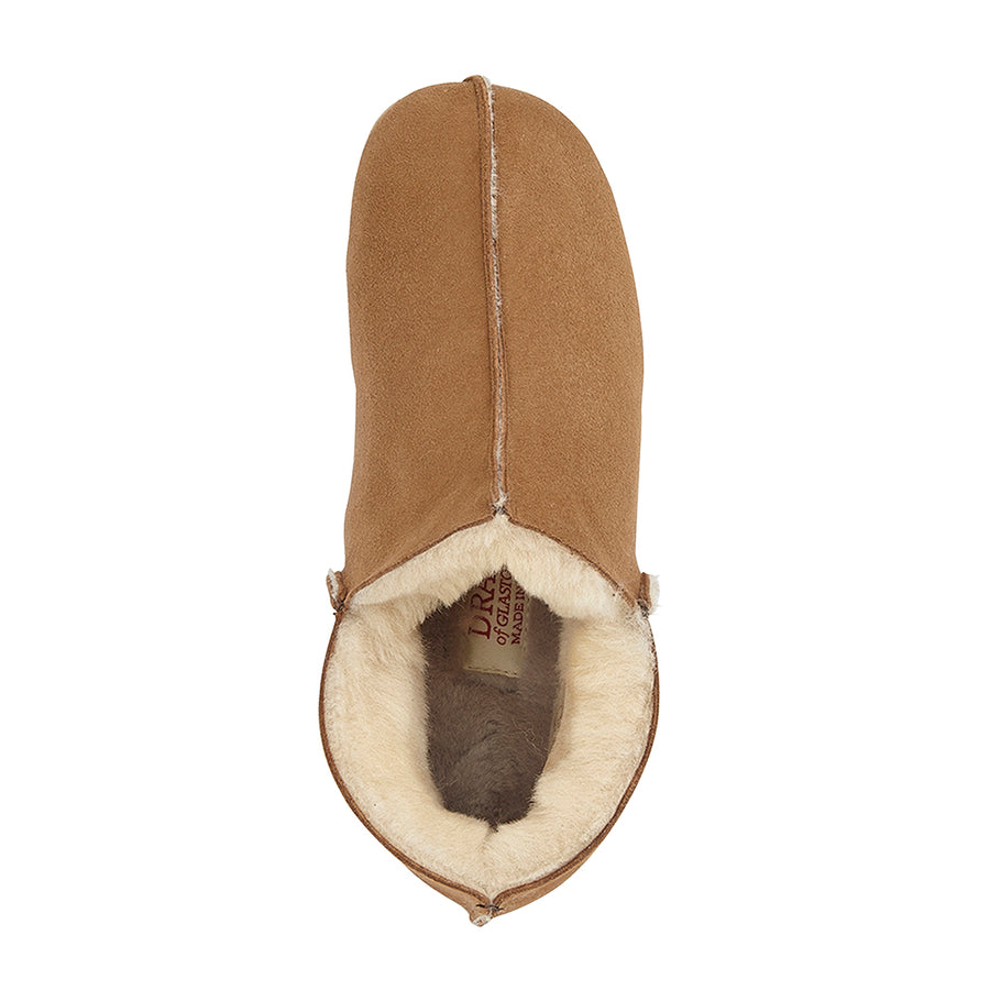 GLOW Womens Sheepskin Bootie Slippers