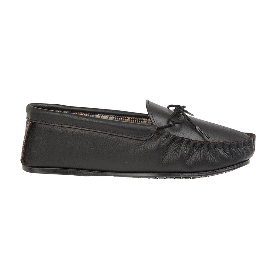 MICHAEL Mens Leather Moccasin Slippers