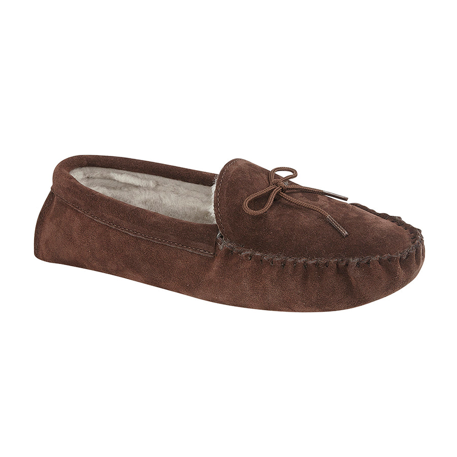 MAINE Mens Sheepskin Moccasin Slippers