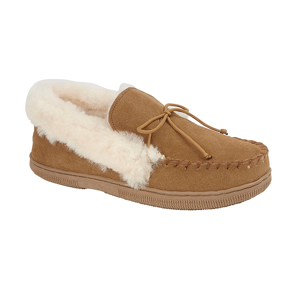 KELLY Pantoufles mocassins en peau de mouton pour femme 