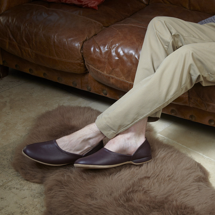 SPENCER Mens Leather Slippers