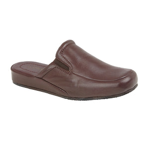 IAN Mens Leather Mule Slippers