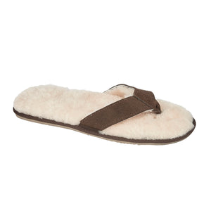 ARTHUR Herren Flip Flop Schaffell Hausschuhe