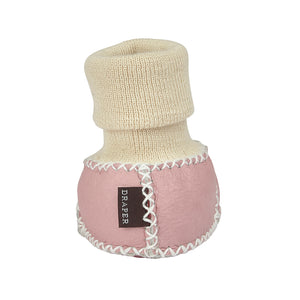 BABY SHEEPSKIN SLIPPER SOCKS - PINK