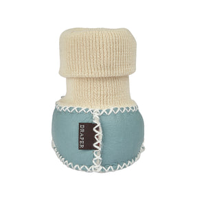 BABY SHEEPSKIN SLIPPER SOCKS - SKY