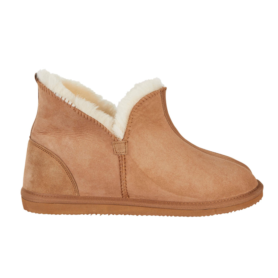 Benjamin Mens Sheepskin Boot Slippers Hard Sole Spice Drapers