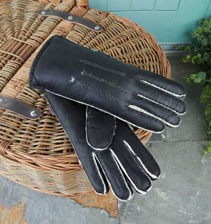 LADIES NAPPA GLOVES - BLACK