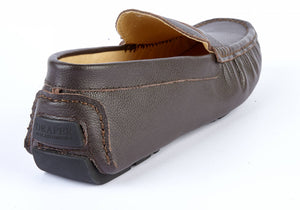 MOCASSINS EN CUIR MARRON 