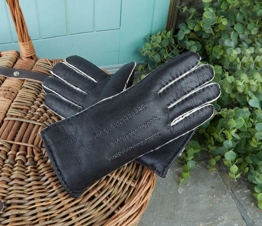 LADIES NAPPA GLOVES - BLACK