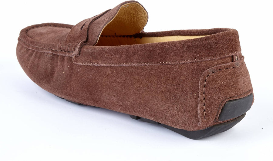 CHOCOLATE SUEDE DRIVING SHOES