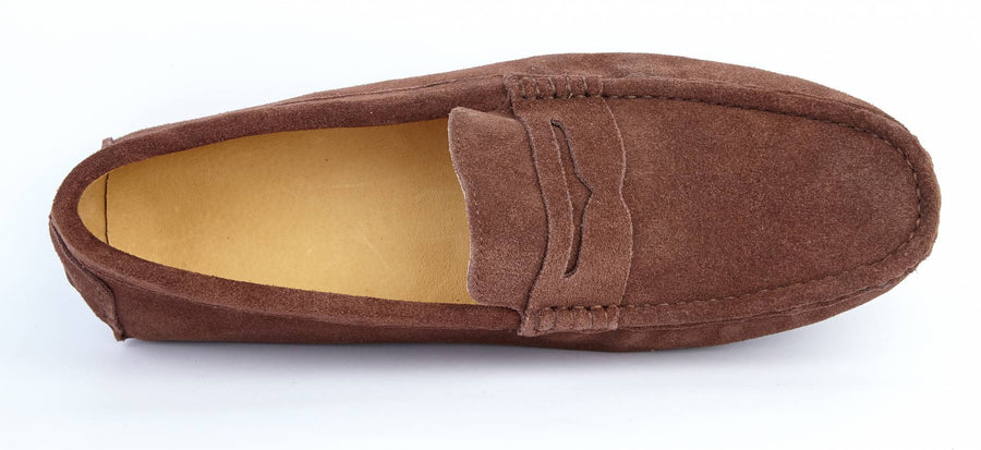 CHOCOLATE SUEDE DRIVING SHOES