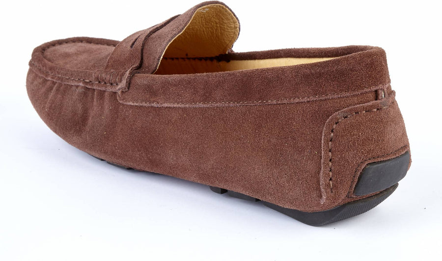 CHOCOLATE SUEDE LOAFERS