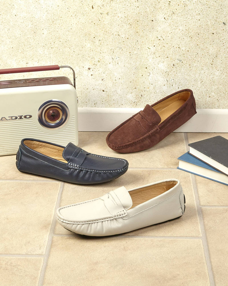 MOCASSINS EN DAIM CHOCOLAT 