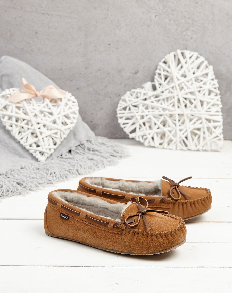 DAISY Womens Sheepskin Moccasin Slippers