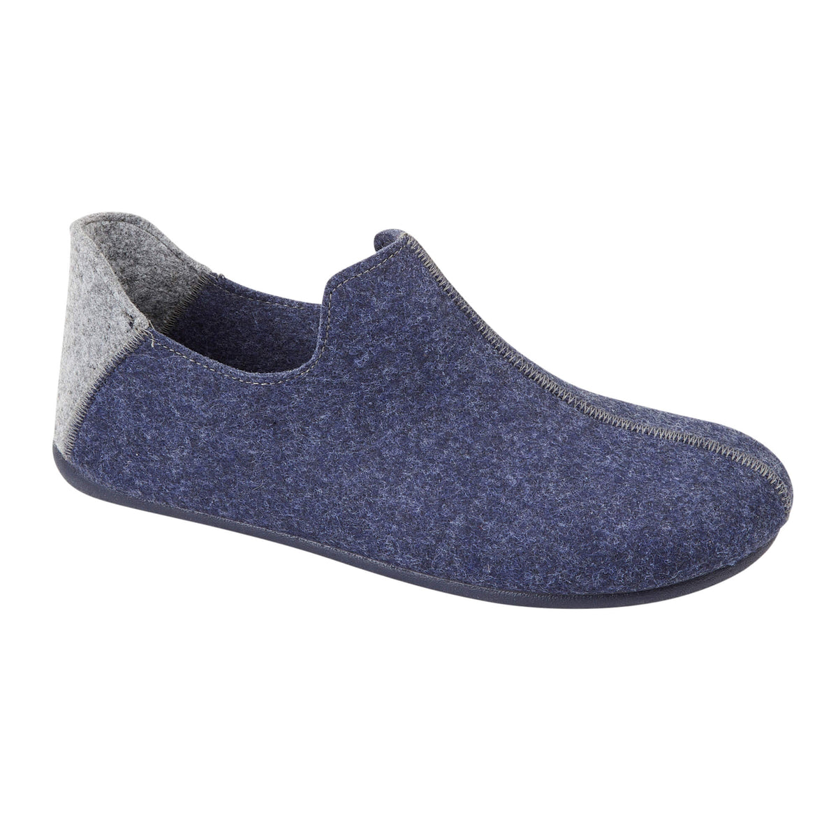 Stan Mens Felt Slippers | Navy Boot Slippers | Draper of Glastonbury