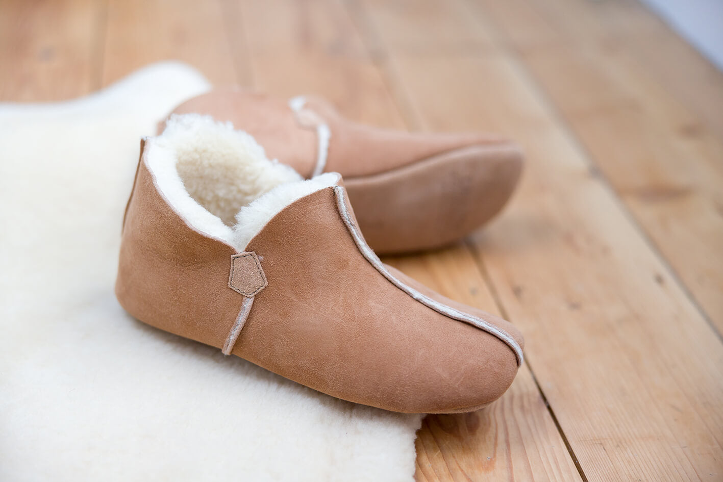 sheepskin bootie slippers