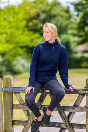 RELAXED ROLL NECK NAVY