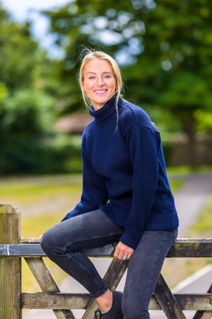 RELAXED ROLL NECK NAVY