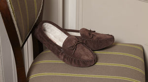 MAINE Mens Sheepskin Moccasin Slippers