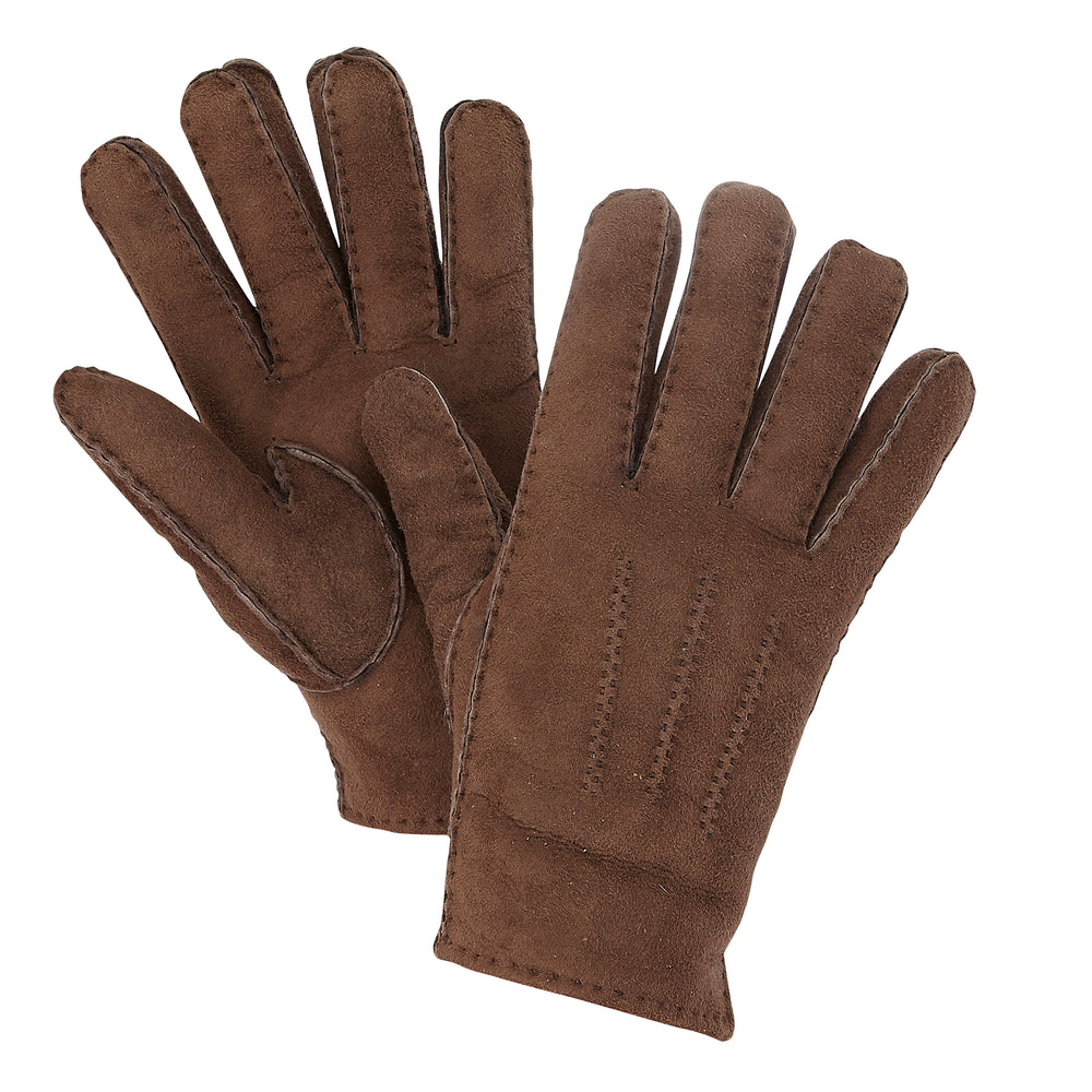 GANTS HOMME EN PEAU DE MOUTON MARRON 