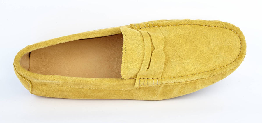 MUSTARD SUEDE LOAFERS