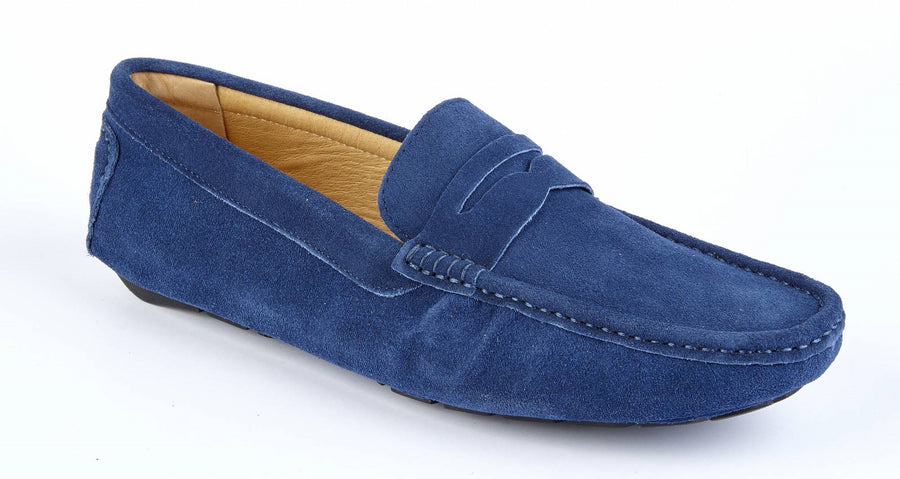 NAVY SUEDE DRIVING SHOES