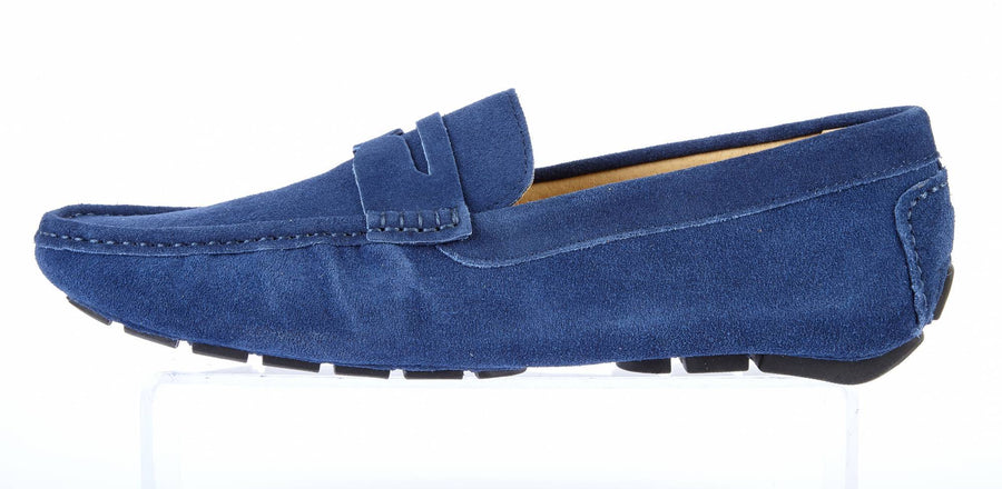 NAVY SUEDE LOAFERS