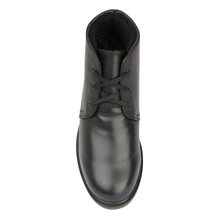 SOMERSET - Mens Leather Sheepskin Boots Black