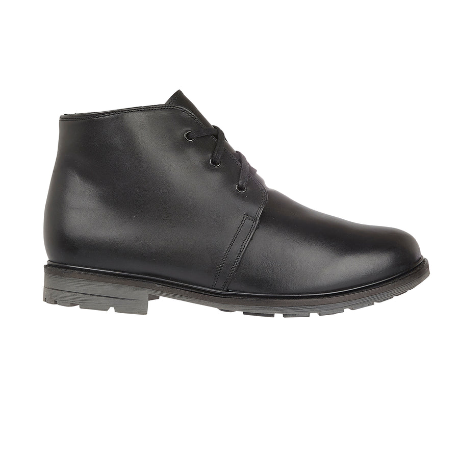 SOMERSET - Mens Leather Sheepskin Boots Black