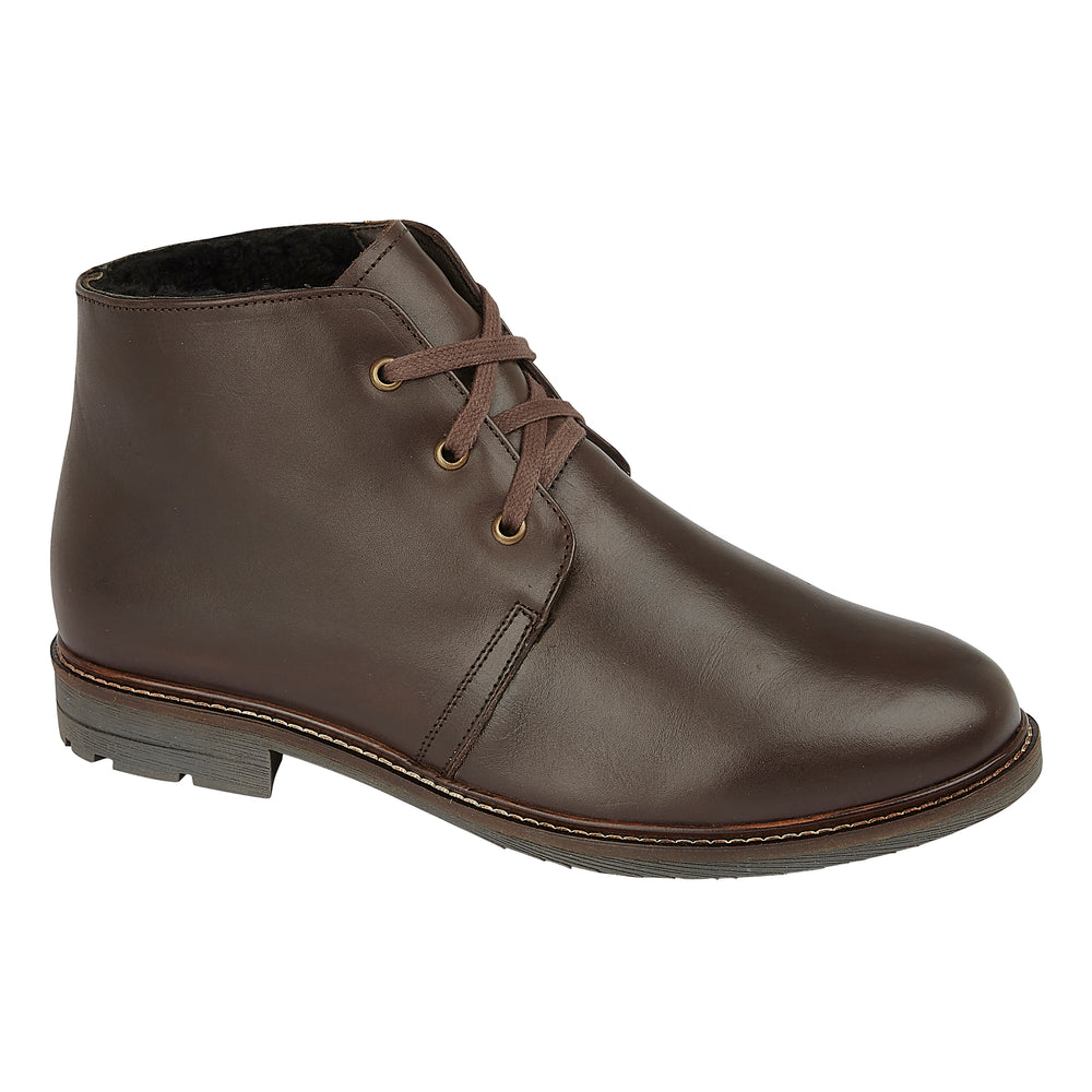 SOMERSET - Bottes Homme Cuir Peau Mouton Marron