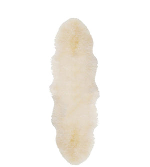 Double Sheepskin Rug Colour White