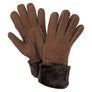 GANTS MANCHETTE MOUTON MARRON